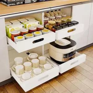 펜트리수납장 주방 싱크대 세탁실 펜트리 옷장 슬라이딩 수납장 L