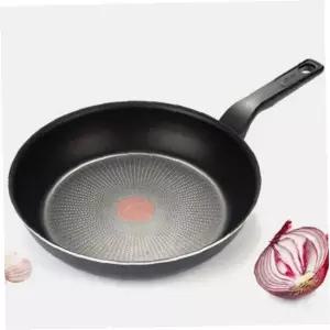 논스틱 코팅 프라이팬 대형 조리 팬 티타늄 표면 처리 원형 손잡이 포함 볶음