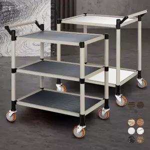 고급형 2단 3단 대 업소용서빙카 주방웨건 원목트롤리 드레싱카
