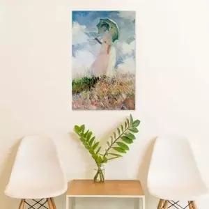 [셀러에이드]( 출고옵션 - 35x35cm ) 모네 명화 캔버스액자 양산