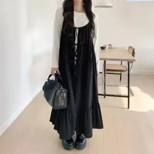 [다잇템] 여성 코르셋 내추럴핏 코디 롱 드레스