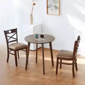 캔버라 하트 2인 원형 식탁세트