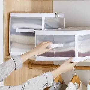 (옵션 6.7L)박스 옷수납 대용량 신발 장난감 반투명 공간