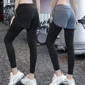 여성 반바지레깅스 일체형 운동복 타이즈팬츠 헬스복