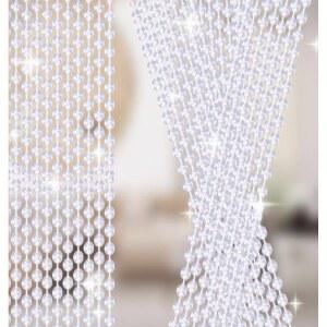 슈버 구슬 문발 비즈 160개 2M 출입문 비즈발 커튼 현관 75CM 가리개 2M 조밀한 입구 라운드 투명