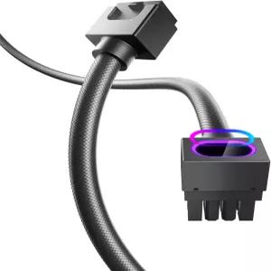 AsiaHorse Hydrus-8PIN CPU PSU 연장 케이블 ARGB 라이트 구리선 마더보드 전원 통합 미니멀리스트 디자인