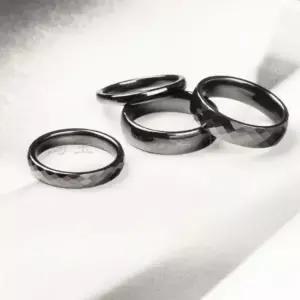 블랙 믹 남성용 천연 컷 옥 흑요석반지