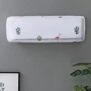 ( )벽걸이 에어컨 커버 인테리어 먼지 방지 방수 보호 용품 스탠드 선풍기 배관 커튼 거실