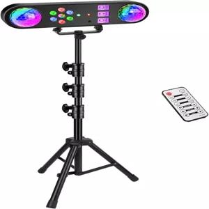 스탠드가 있는 DJ 파티 조명 완전한 5IN1 라이트 바 시스템 - 사운드 활성화 디스코 볼 UV 블랙라이트