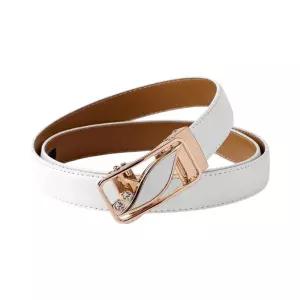 패션 투도 정장 자동버클 용 여성 소가죽 벨트 골드화이트 [mFHVK7D]