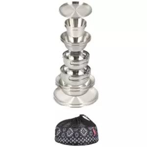 ( )캠핑 스테인레스 식기 코펠 12p 세트 여행 피크닉 낚시 등산 차박 접시 밥그릇 그릇 냄비 스텐 소품 용