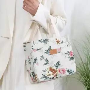 예쁜 꽃무늬 보온보냉 직장인 도시락 가방 골프 런치백