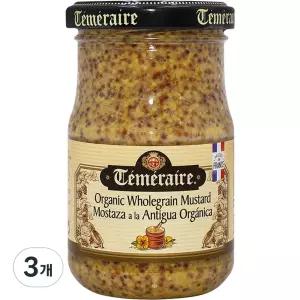 (1+1) 테메레르 유기농 홀그레인 머스타드, 200g, 3개  2Set