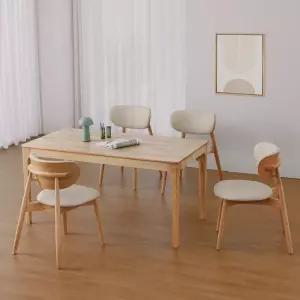 바로스 노부 1600 4인  원목 식탁세트 (의자4개)