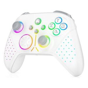 Series X /S / One Android PC용 Dinosoo RGB 무선 컨트롤러 블루투스 홀 효과 듀얼 진동 기능 3 5mm 폰 잭 매크로