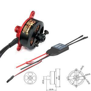 QXMOTOR A2205 브러시리스 모터는 RC 멀티로터 헬리콥터 쿼드콥터 다축 드론 고정익 부품용 20A ESC를 사용