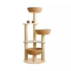 라탄 스크래쳐 캣타워 숨숨집 바구니 캣선반 고양이 하우스