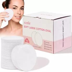 타원형 코튼 패드 100개 초부드러운 메이크업 100 대형 스펀레이스 토너 물리 기술 위한 순수 리무버