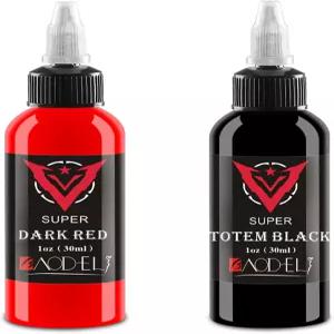 AYCOS 1온스 타투 잉크 - 블랙 아티스트에게 세트 전문 클래식한 적합 레드의 조합 및