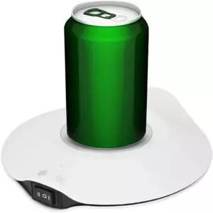 USB 냉온 코스터 음료 워머 및 쿨러 1개 중 2개 3°C-65°C 난방 냉각 매트 커피 티 캔 히터 흰색