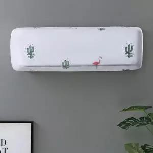 ( )벽걸이 에어컨 커버 인테리어 먼지 방지 방수 보호 용품 스탠드 선풍기 배관 커튼 거실