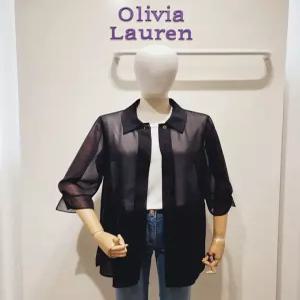 [올리비아로렌]여성 카라 시스루 쉬폰 자켓 vocfu4m5126 ECJ