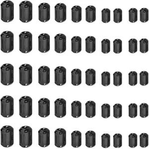 야라첼 50PCS 페라이트 링 코어 클립 케이블 직경 5mm RFI 비즈 억제 소음 EMI
