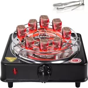 전기 버너 스토브 휴대용 핫 플레이트 그릴 석탄 가열 1000W 스타터 히터 통 포함