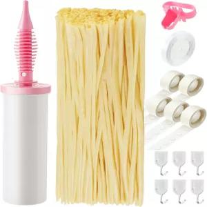 모션식 풍선 아치 키트 묶을 수 있는 100개의 투명 긴 500개의 접착 점 테이프 장식 펌프 후크 및 파티