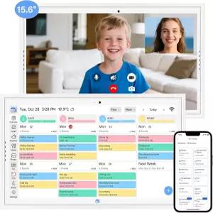 미스플라이 15.6인치 AI 캘린더 모바일 앱 제어가 대화 가족 전자 기능 위한 그림 및 터치 스크린 갤러리