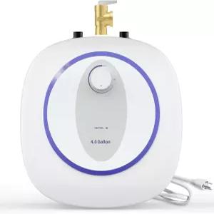 토당가이 미니 탱크 온수기 4갤런 110-120V 1440W 싱크 전기 RV 주방 욕실 푸드 트럭(벽/바닥에 장착)의