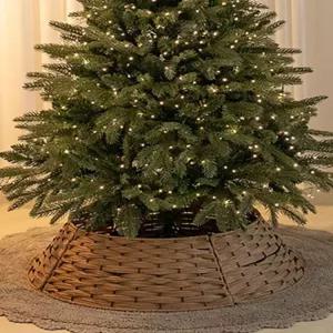 라탄 카멜 트리다리가리개 트리 바스켓 트레이-소형 덮개 트리스커트