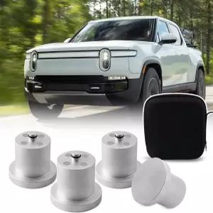 리비안 잭 퍽 팅 퍽스 트 - 3세대 R1s R1t 마그네틱 액세서리용 4팩 기능이 자석 타이어 패드 지퍼