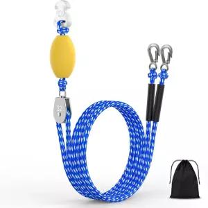 튜브용 헤비 듀티 보트 견인 하네스 셀프 센터링 로프 360 회전 풀리와 대형 후크가 있는 1-4 라이더