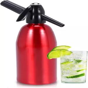 아스트라룸 소다 시폰 1L 휴대용 향수 셀처 워터 메이커 키트 탄산음료/주스/칵테일용 알루미늄 스파클링