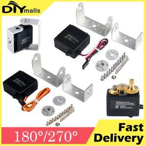 1 2 4개 RDS3115 15KG 로봇 디지털 서보 180 270 °   RC 자동차 보트 비행기 로봇 팔용 이중 축 샤프트 메