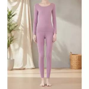 [하프클럽/]여성용 슬림핏 양면기모 라운드넥 내의 세트