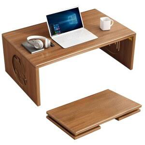 접이식 바닥 커피 테이블, 일본 대나무 접이식 커피 테이블, 휴대용 거실 낮은 테이블, 다용도 다다미 명상 티 테이블, 가정용 나무 책상, 사무실(80X37CM)