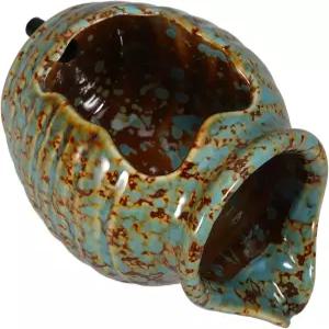 실내 정원 파티오 발코니 장식을 위한 자연스러운 폭포가 있는 밀리스텐 세라믹 테이블탑 물분수 냄비