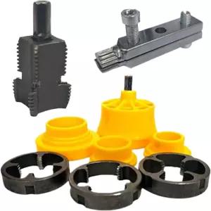 PVC 파이프 스레더 키트 2.99인치 세트 내부 외부 커터 탭 다이 수공구 전문 배관 수리 야외 가정용 쉽게