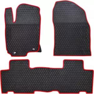 도요타 RAV4 2014 2015 2016 2017 2018 오토 플로어 라이너 세트 모든 날씨 보호 헤비 듀티 무취 블랙 레드