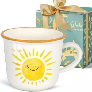 쿠이디 샤인 브라이트 우정 머그잔 - 여성 절친 엄마 동료를 위한 격려 영감 선물 생일 어버이날