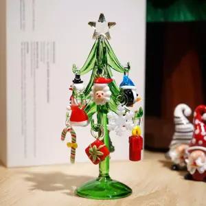 수제 유리 크리스마스 인형 공예 트리 미니 장식품