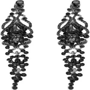 여성용 크리스탈 롱 댕글 귀걸이 우아한 라인스톤 태슬 드롭 문구 주얼리 신부 결혼식 파티 착용 선물