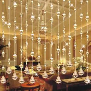 구슬 발 방 커튼 주방 비즈 크리스탈 줄 가림막 문 알루미늄 출입 파티션 현관