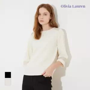 [올리비아로렌] 오간자 배색 티셔츠_VOCAL3M3251