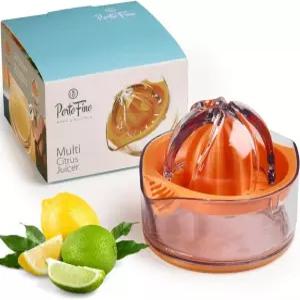 시트러스 착즙기 - 오렌지 주서 사용 핸드 및 스퀴저 절약 포함 선물 라임 거름망 용이 수동 레몬 계량컵