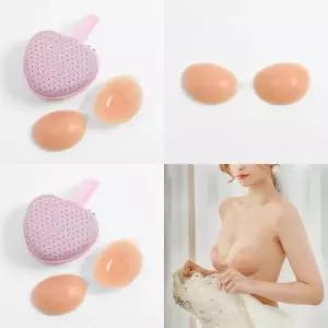 실리콘 누드브라 A컵+케이스 세트 끈없는브라 비키니누드브라 노끈브라, 자취필수템 HyC마켓