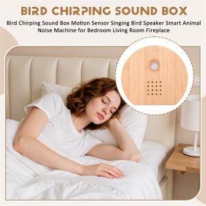 안정적인 새소리 박스 모션 센서 노래하는 스피커 스마트 동물 기계 침실 벽난로용