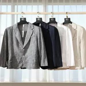 캐주얼 자켓 재킷 마 여름 얇은 블레이저 적극 추천 100 린넨 리넨 소재의 공장 상품으로 땀 흡수 및 이 뛰
